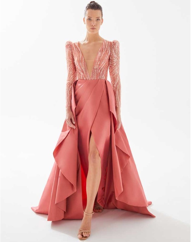 Marfil Barcelona - Abendkleid mit langen Ärmeln Marfil Barcelona - Abendkleid mit langen Ärmeln