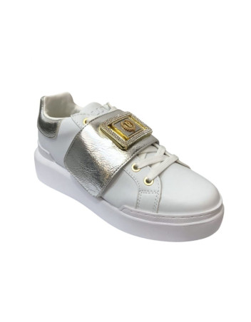 POLLINI - Sneakers Nuke45 bianco/silver